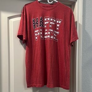 Red 'Happy Place' Graphic T-Shirt